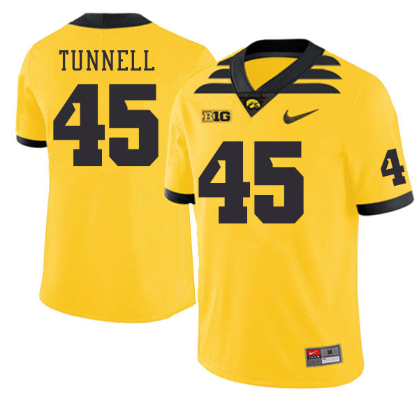 Iowa Hawkeyes #45 Emlen Tunnell College Football Jerseys Stitched Sale-Gold